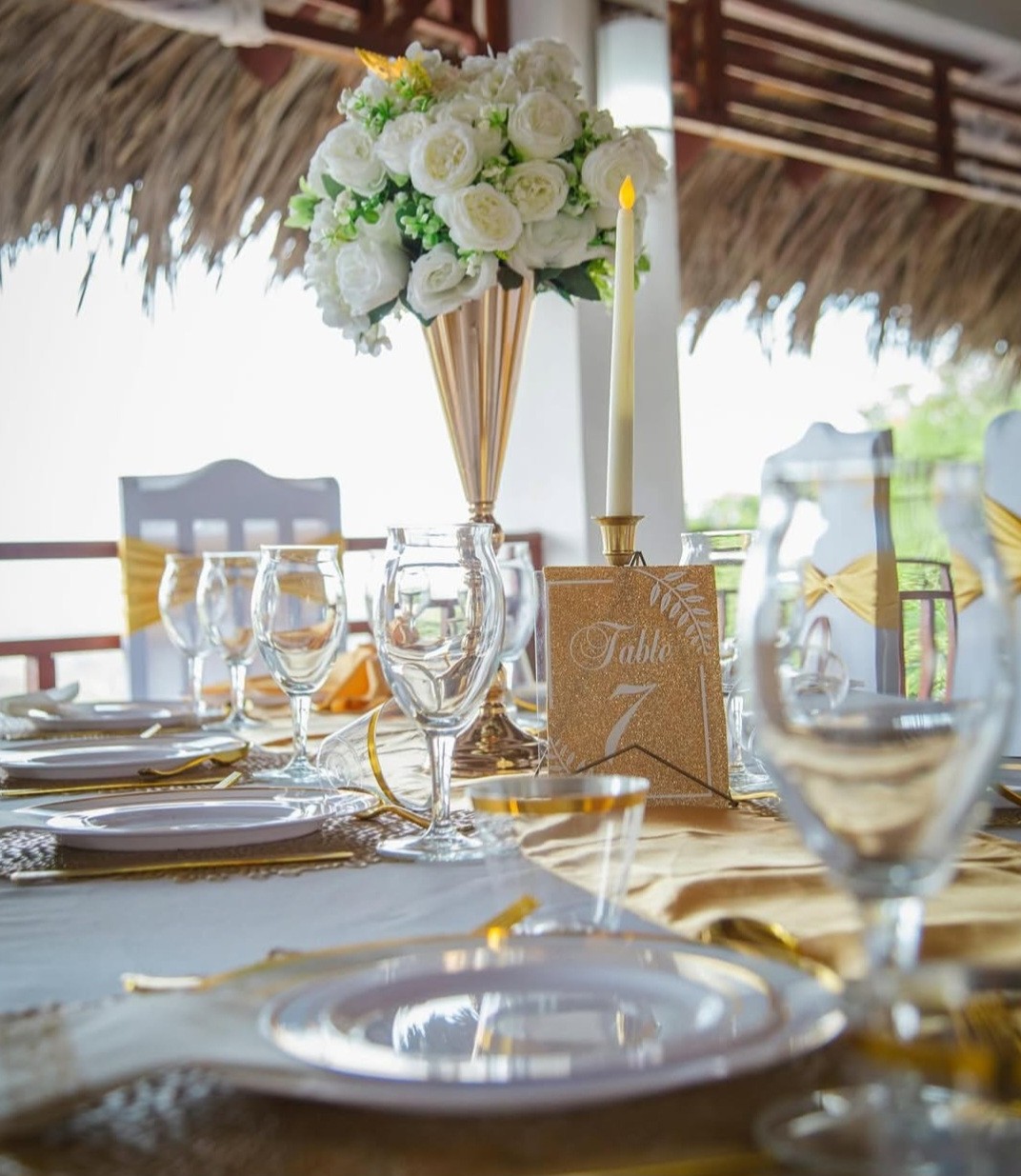Recepción de boda opulenta